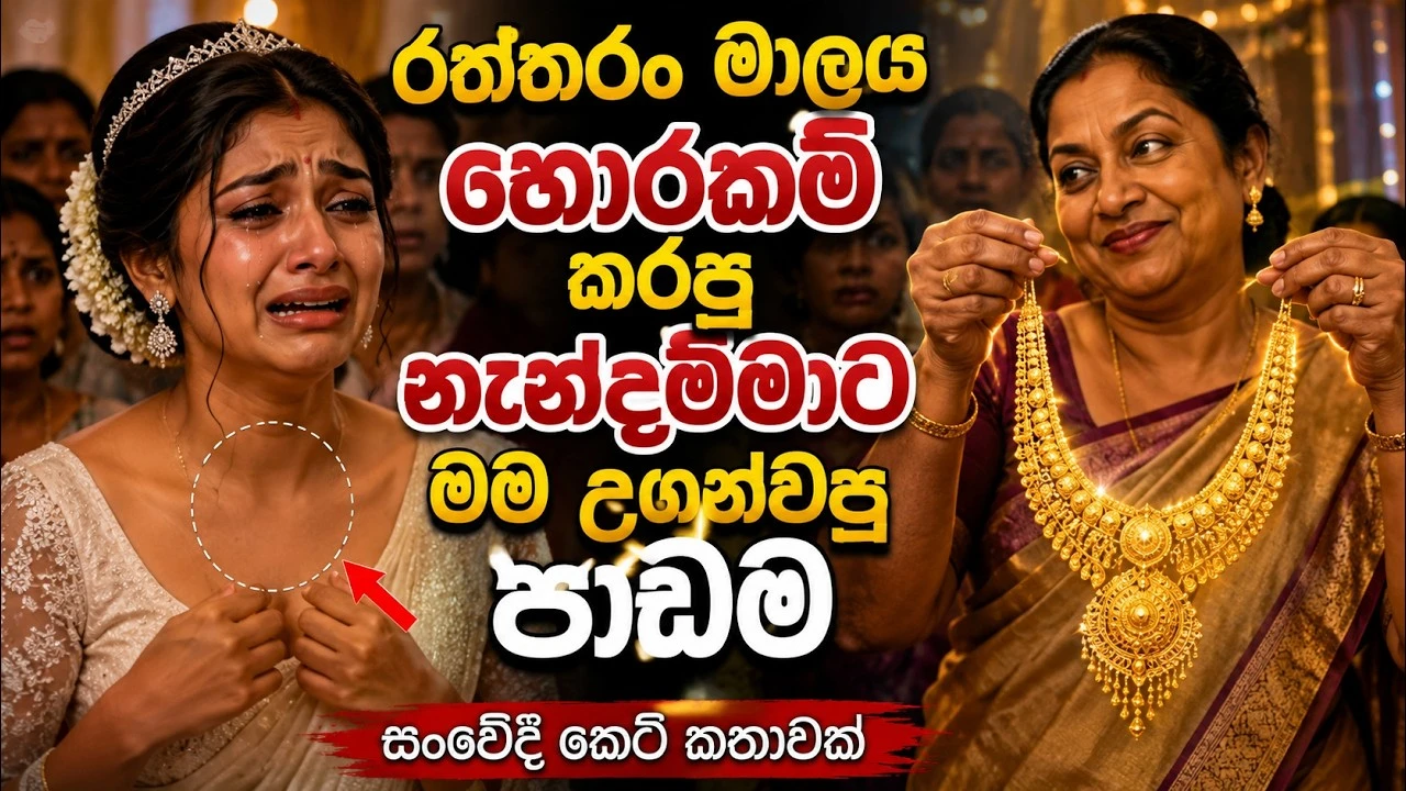 මගේ රත්තරන් මාලේ හොරකම් කරපු නැන්දම්මාව, වෙඩින් එක දවසේම මාට්ටු කළ හැටි | Sinhala Keti Katha